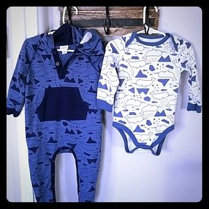 Cat & Jack 18 Month Narwhal Onesie Bundle